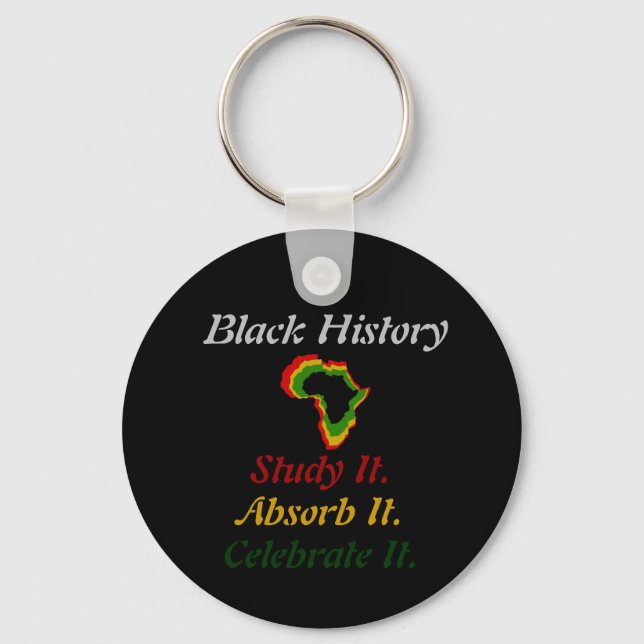 Porte-clés "Black History - Study/Absorb/Celebrate" (Recto)
