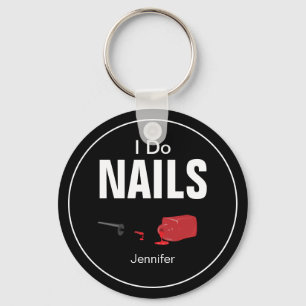 Porte-clés Black Red Modern I Do Nails (Technicien Nail)