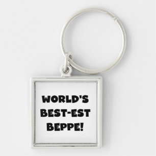 Porte-clés Black Text Meilleurs T-shirts et cadeaux de Beppe