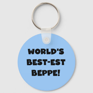 Porte-clés Black Text Meilleurs T-shirts et cadeaux de Beppe