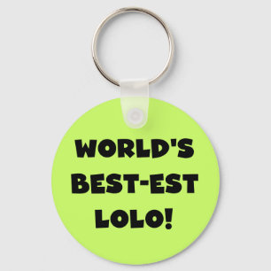 Porte-clés Black Text Meilleurs T-shirts et cadeaux Lolo