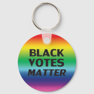 Porte-clés "Black Votes Matter" pride lgbtq lgbt arc-en-ciel