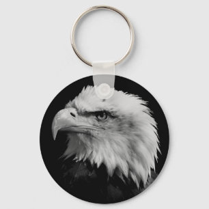 Porte-clés Black White American Eagle Leadership Motivationne