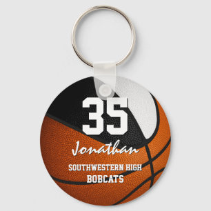 Porte-clés Black white équipe couleurs garçons filles basketb