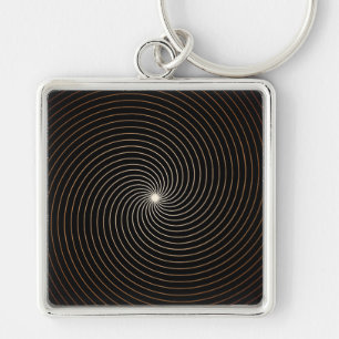 Porte-clés Black & White Swirl avec Gradation Tan