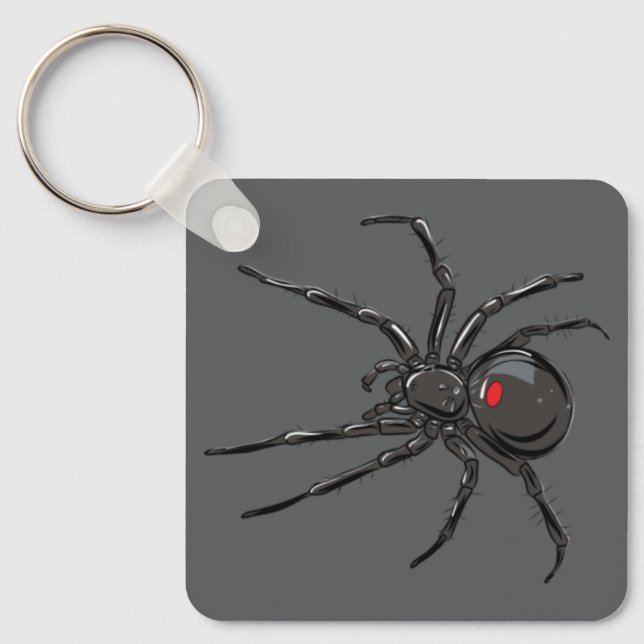 Porte-clés Black Widow Spider Dessin original (Recto)