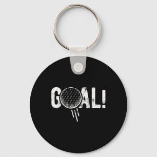 Porte-clés Blague de but de football drôle de golf quatre