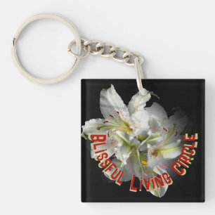 Porte-clés Blanc Lys Imaginaire Blissful Living Circle