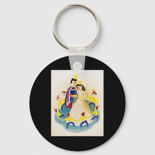Porte-clés Blanche Neige et les sept nains