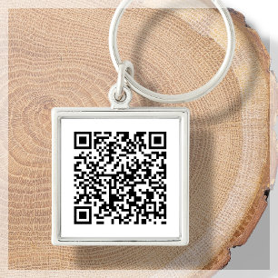 Porte-clés BLANCHE Porte - clé de numérisation de code QR p