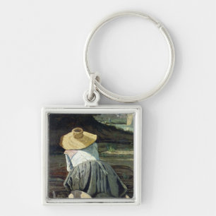 Porte-clés Blanchisseuse par la rivière, 1860