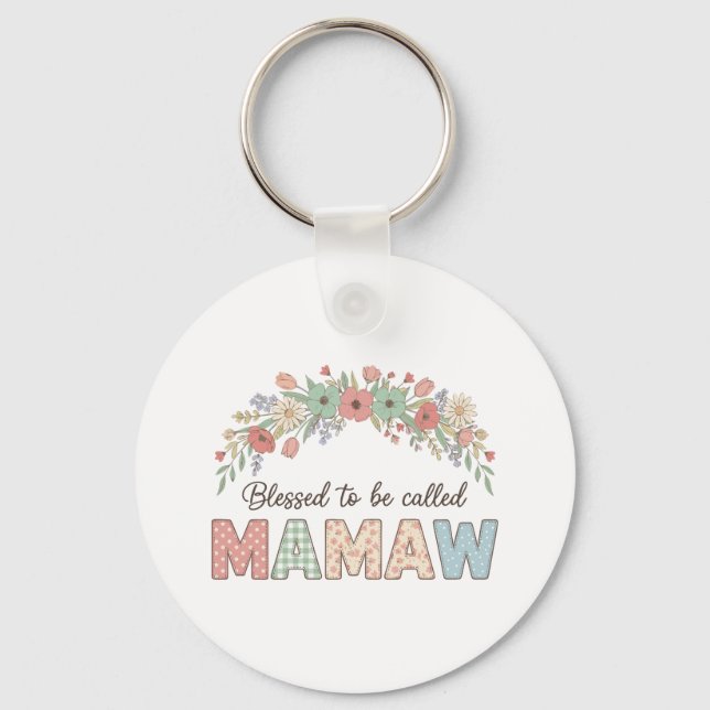 Porte-clés Blessed to be called Mamaw (Recto)