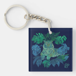 Porte-clés Bleu de la jungle