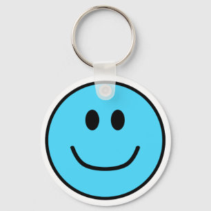 Porte-clés Bleu de sourire 0002 de porte - clé de visage