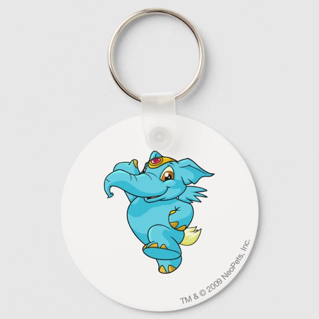 Porte-clés Bleu éléphante (Recto)
