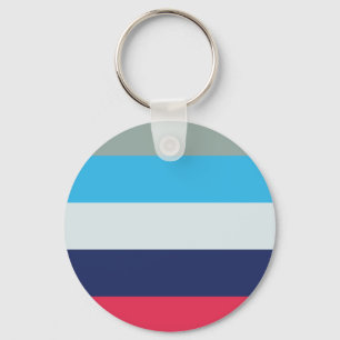 Porte-clés Bleu Et Bourgogne