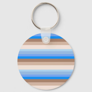 Porte-clés Bleu et rayures Brown