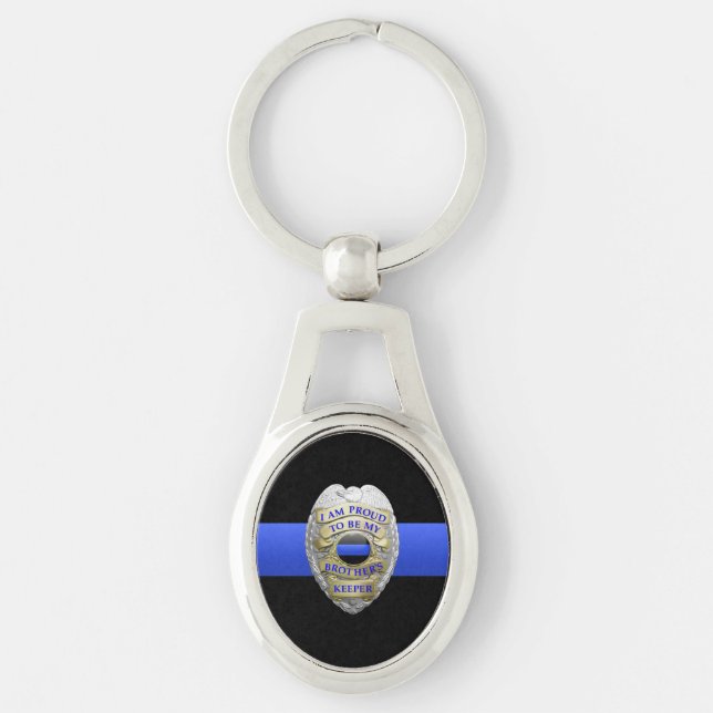 Porte-clés Bleu fin Brothers Keeper Badge (Devant)