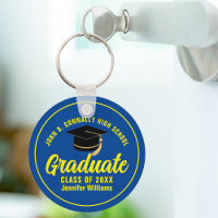 Bleu Jaune Diplômé Garder un Diplôme Personnalisé