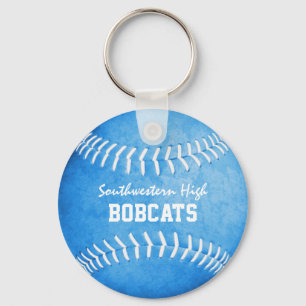 Porte-clés bleu softball porte - clé w joueur équipe nom de l
