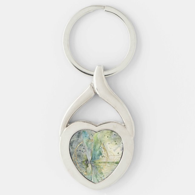 Porte-clés Bleu vert Dragonfly (Devant)