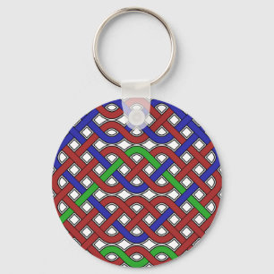 Porte-clés Bleu, vert et rouge céleste noeuds