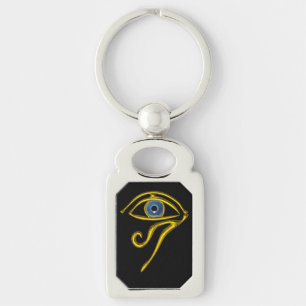 Porte-clés BLEUE TALISMAN / YEUX DE HORUS, Noir