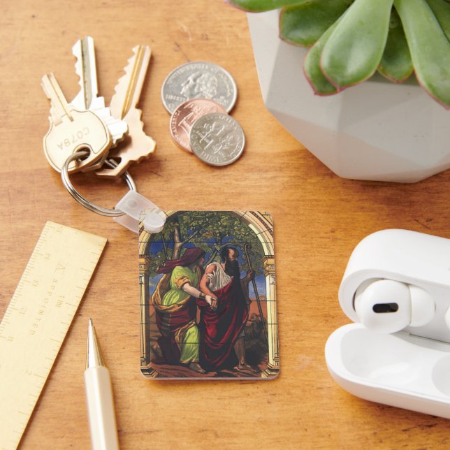 Porte-clés Blind Tobit et épouse Anna, Religion Vintage (Bureau)