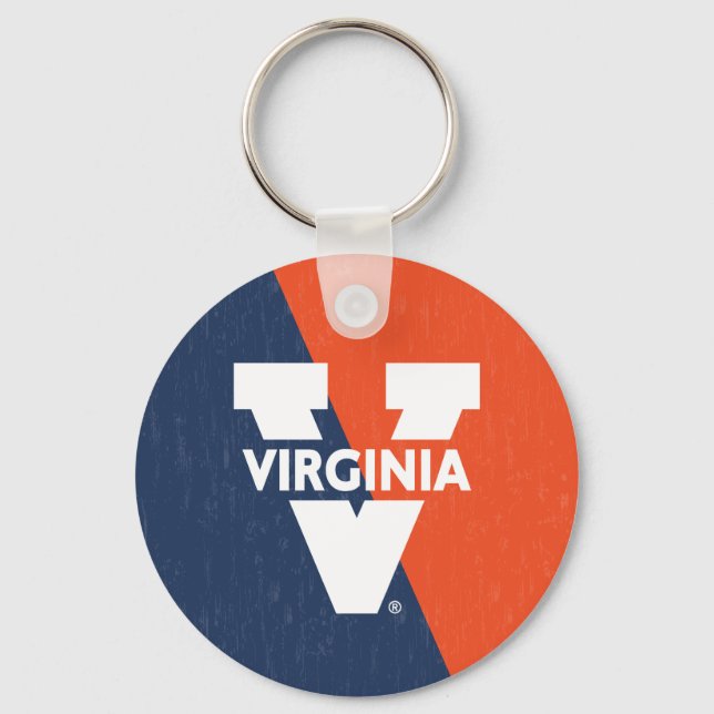 Porte-clés Bloc de couleur Virginia Cavaliers (Recto)