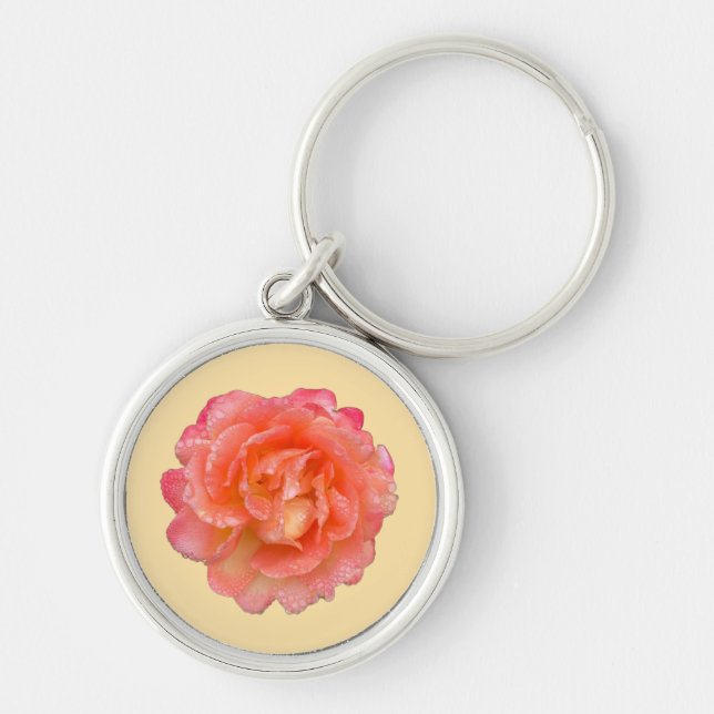 Porte-clés Bloom : Rose minimale (Devant)