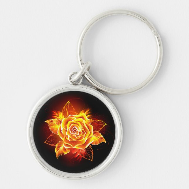 Porte-clés Blooming Fire Rose (Devant)