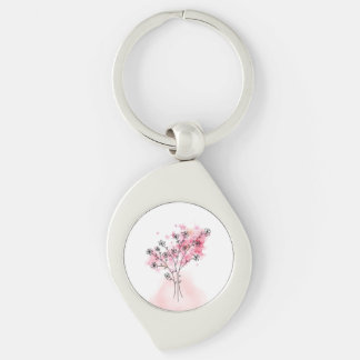 Porte-clés Blossom Breeze – Teardrop Floral Keychain