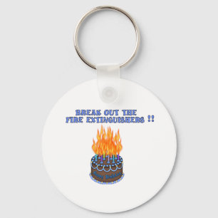Porte-clés Blue Fire Extinguisher gâteau d'anniversaire