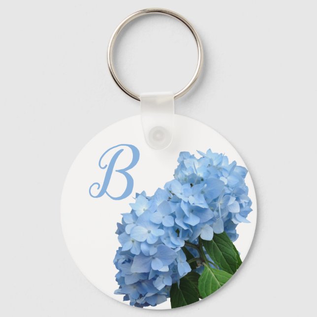 Porte-clés Blue Heaven Hydrangea Monogram Porte - clé initial (Recto)