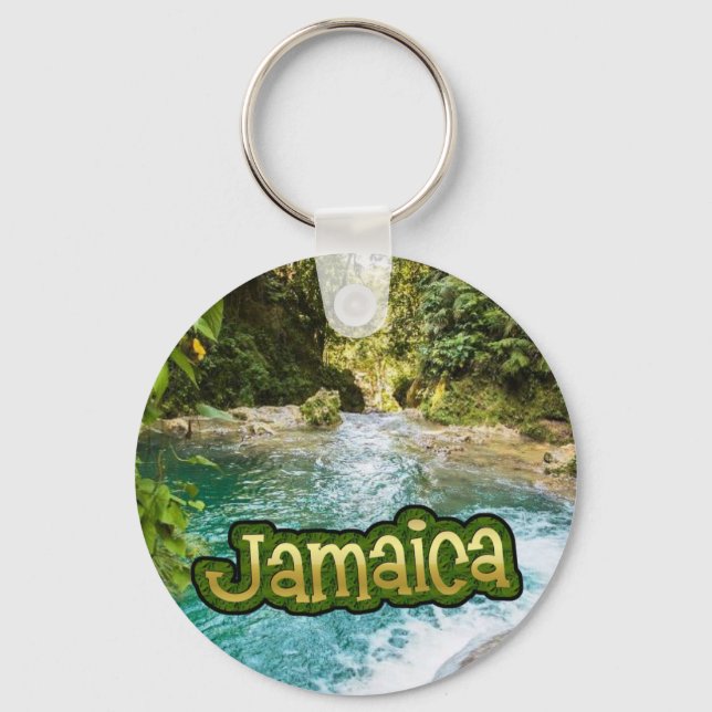 Porte-clés Blue Hole Secret Falls Jamaica (Recto)