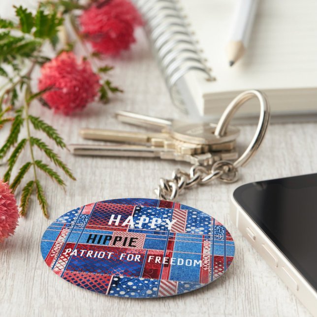 Porte-clés Blue Jeans Patchwork Personnalisé Patriot Porte -  (Créateur téléchargé)