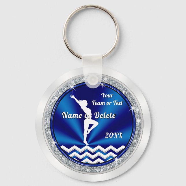 Porte-clés Blue Personnalisé Gymnastique Cadeaux pour les fil (Recto)