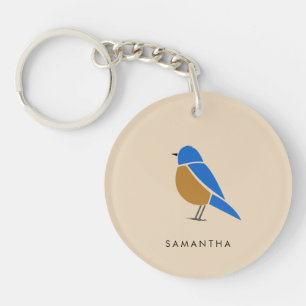 Porte-clés Bluebird   Illustration minimale modern