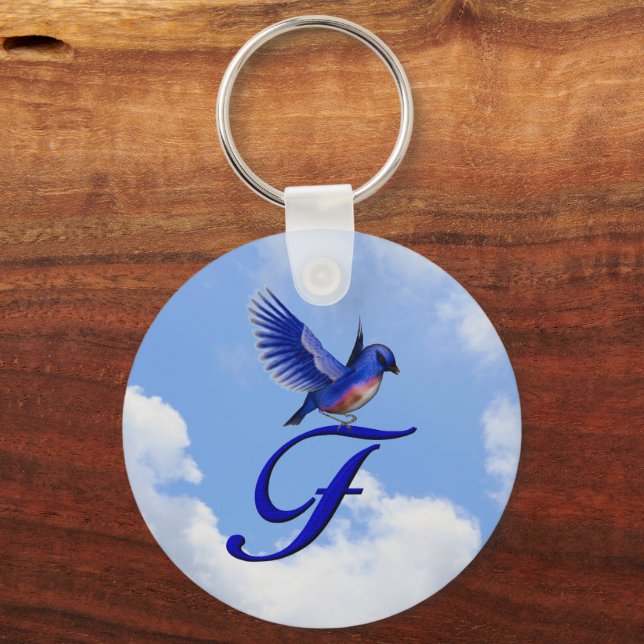 Porte-clés Bluebird Monogram Initial F (Recto)