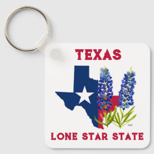 Porte-clés Bluebonnets Texas State Flowers Lupine Lone Star K
