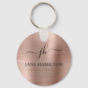 Porte-clés Blush Pink Monogram Keychain