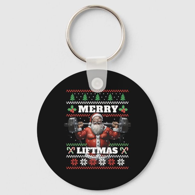 Porte-clés Bodybuilding Xmas Fitness Vilain Noël Sw (Recto)