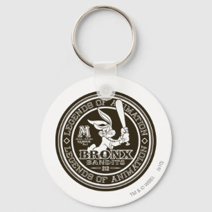 Porte-clés BOGS BUNNY™ Bronx Bomber's Round Logo B/W