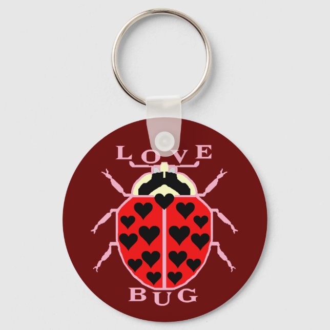 Porte-clés Bogue mignonne d'amour Saint Valentin Ladybug (Recto)