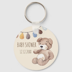 Porte-clés Boho Baby Aquarelle Ours Beige porte - clé