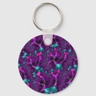 Porte-clés Boho coloré Hippie Bijou Tone faible Poly Fractal
