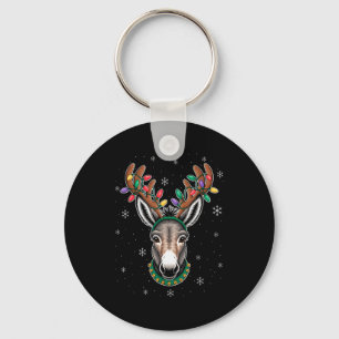Porte-clés Bois de Renne Mignon Noël Animal Fête Enfants
