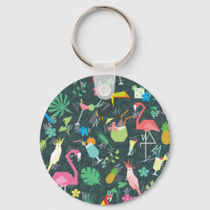 Porte-clés Boissons D'Oiseaux Tropicaux : Vibrant Sans Fil.