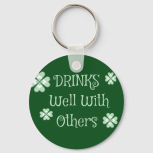 Porte-clés Boissons Saint Patricks Day Funny Green
