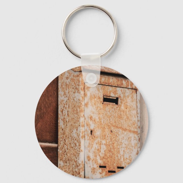 Porte-clés Boîte aux lettres rouillé à l'extérieur (Recto)
